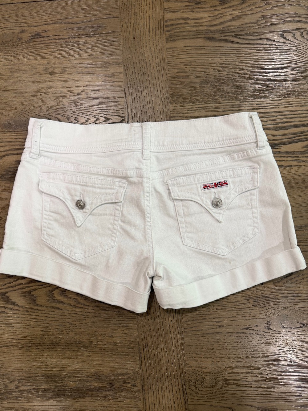 Hudson Jeans Ruby White Roll-Cuff 5 Pocket Design Denim Shorts - Picture 4 of 8